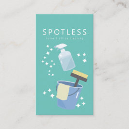 Tarjeta De Visita Empleado del servicio de limpieza de botellas y cu