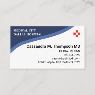 Tarjeta De Visita Empleado médico personalizado del hospital
