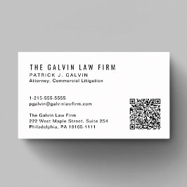 Tarjeta De Visita Empleado profesional de código QR