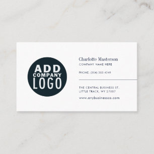 Tarjeta De Visita Empleados Minimalistas con logotipo moderno