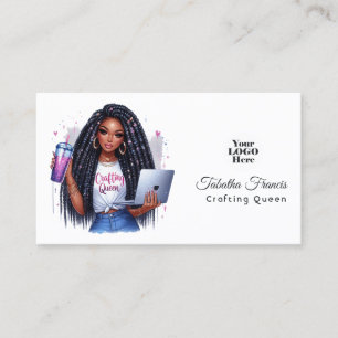 Tarjeta De Visita Empoderamiento Artístico de la Reina Afroamericana