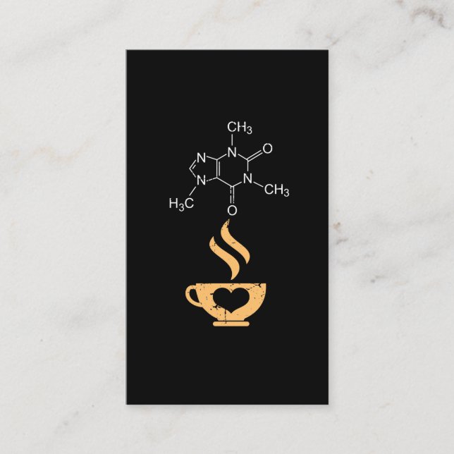 Tarjeta De Visita Empollones de la ciencia del amante del café del (Anverso)