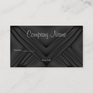 Tarjeta De Visita Empresa de Bolso de Seda de Carbón Elegante