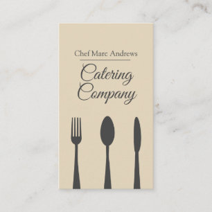 Tarjeta De Visita Empresa de Catering Chef Profesional