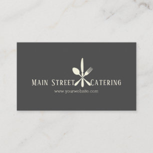 Tarjeta De Visita Empresa de Catering Chef Profesional