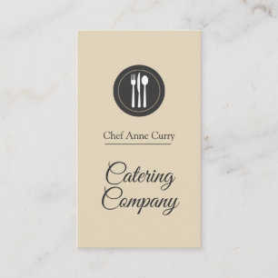 Tarjeta De Visita Empresa de Catering Chef Profesional