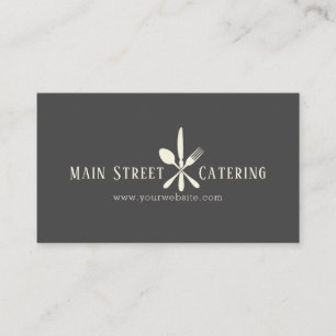 Tarjeta De Visita Empresa de Catering Chef Profesional