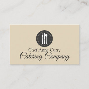 Tarjeta De Visita Empresa de Catering de Chef Profesional