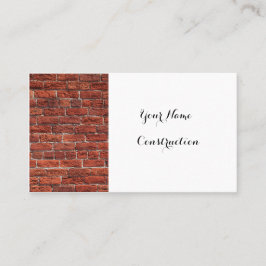 Tarjeta De Visita Empresa de construcción de ladrillos simple