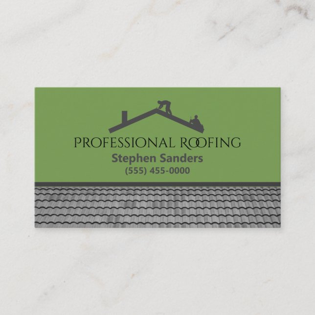 Tarjeta De Visita Empresa de construcción de techos profesionales (Anverso)