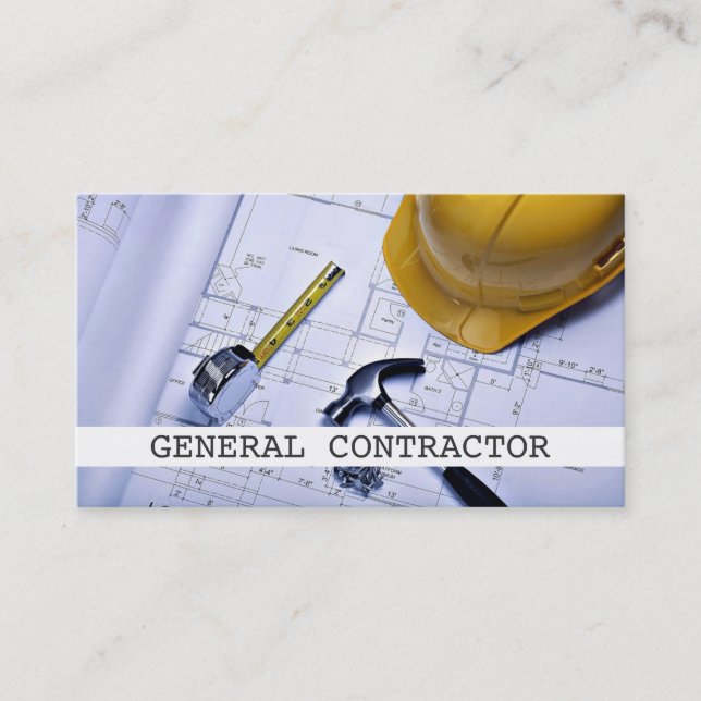 Tarjeta De Visita Empresa de construcción del Generador de Contratis (Anverso)