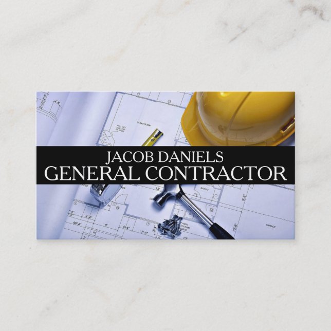 Tarjeta De Visita Empresa de construcción del Generador de Contratis (Anverso)