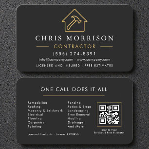 Tarjeta De Visita Empresa de Construcción Moderna Minimalista de Mar