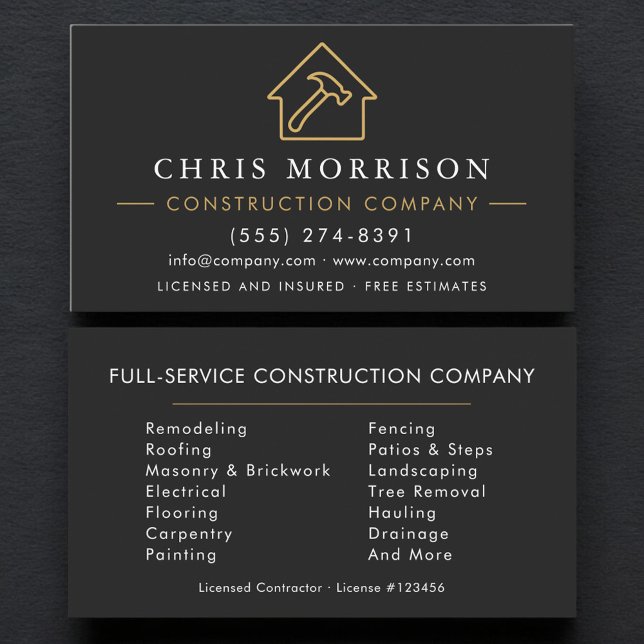 Tarjeta De Visita Empresa de Construcción Profesional (Subido por el creador)