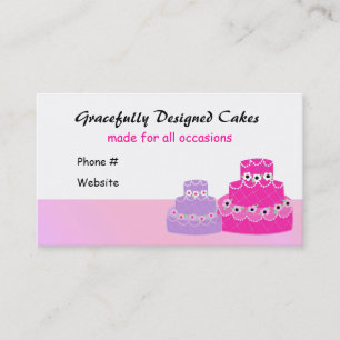 Tarjeta De Visita Empresa de decoración de pasteles