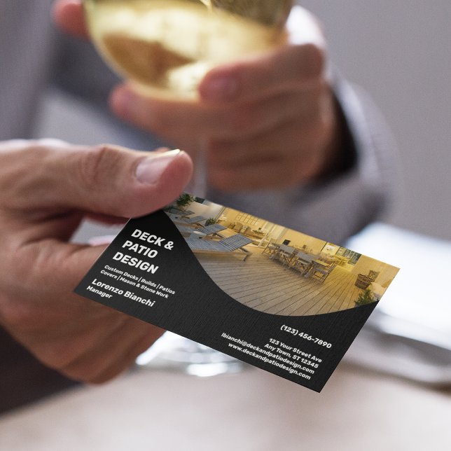 Tarjeta De Visita Empresa de diseño de cubiertas y patios (Subido por el creador)