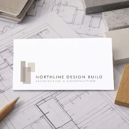 Tarjeta De Visita Empresa de Diseño y Construcción Moderna