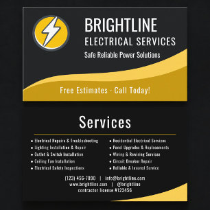 Tarjeta De Visita Empresa de Electricistas Profesionales