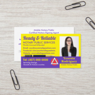 Tarjeta De Visita Empresa de fotografía de notario público de Person