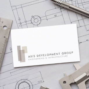 Tarjeta De Visita Empresa de Ingeniería Moderna Minimalista