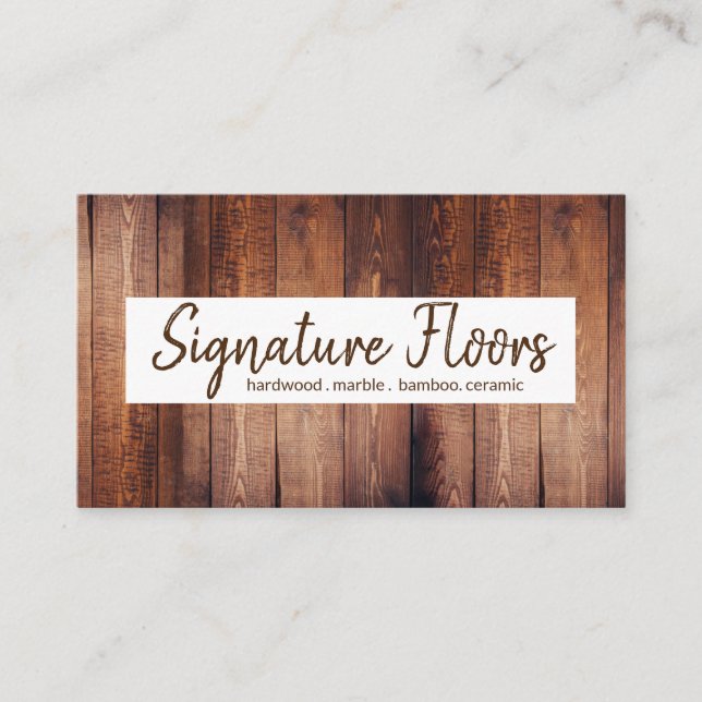Tarjeta De Visita Empresa de instalación de pisos para Suelos modern (Anverso)