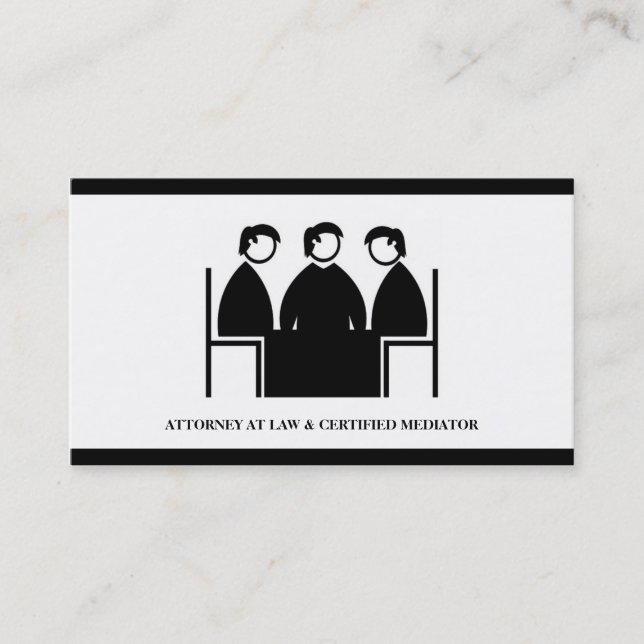 Tarjeta De Visita Empresa de la asesoría jurídica de la mediación (Anverso)
