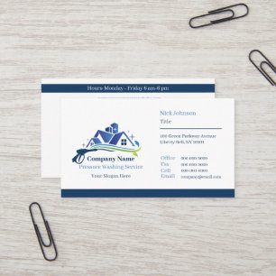 Tarjeta De Visita Empresa de lavado a presión profesional personaliz