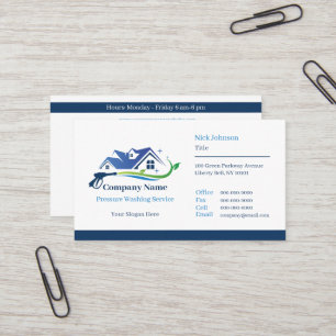 Tarjeta De Visita Empresa de lavado a presión profesional personaliz