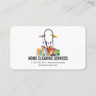 Tarjeta De Visita Empresa de limpieza de casas   Suministros