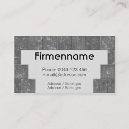 Tarjeta De Visita empresa de maestro de enladrillador