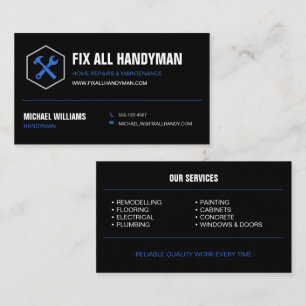 Tarjeta De Visita Empresa de Mano de Obra Moderna Profesional