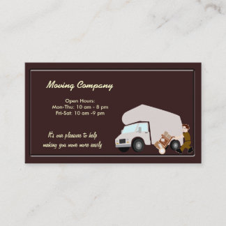 Tarjeta De Visita Empresa de mudanza