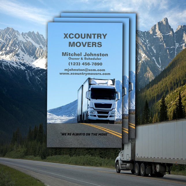 Tarjeta De Visita Empresa de mudanza y almacenamiento (Subido por el creador)