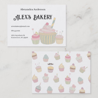 Tarjeta De Visita Empresa de panadería Cupakes