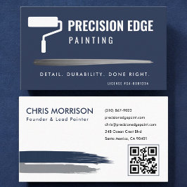 Tarjeta De Visita Empresa de pintura de código QR profesional 