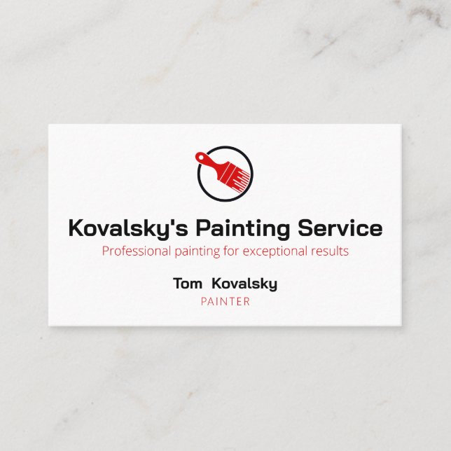 Tarjeta De Visita Empresa de pintura | Red profesional (Anverso)