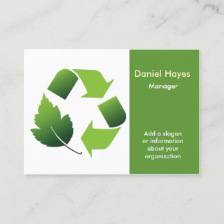 Tarjeta De Visita empresa de reciclaje