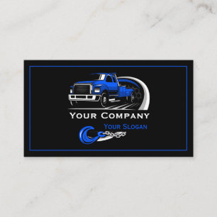 Tarjeta De Visita Empresa de Remolque Profesional, Servicio de Trans