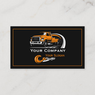 Tarjeta De Visita Empresa de Remolque Profesional, Servicio de Trans