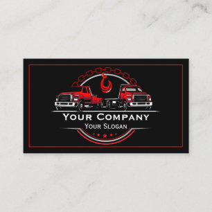 Tarjeta De Visita Empresa de Remolque Profesional, Servicio de Trans