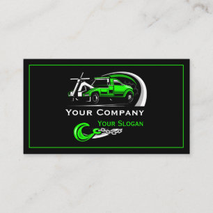 Tarjeta De Visita Empresa de Remolque Profesional, Servicio de Trans