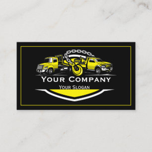 Tarjeta De Visita Empresa de Remolque Profesional, Servicio de Trans