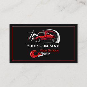 Tarjeta De Visita Empresa de Remolque Profesional, Servicio de Trans