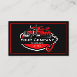 Tarjeta De Visita Empresa de Remolque Profesional, Servicio de Trans