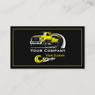 Tarjeta De Visita Empresa de Remolque Profesional, Servicio de Trans