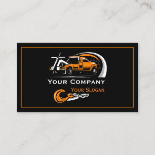 Tarjeta De Visita Empresa de Remolque Profesional, Servicio de Trans