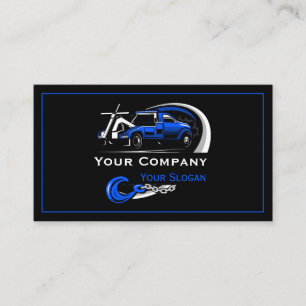 Tarjeta De Visita Empresa de Remolque Profesional, Servicio de Trans
