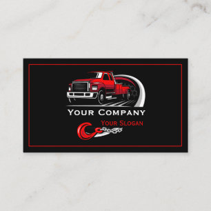 Tarjeta De Visita Empresa de Remolque Profesional, Servicio de Trans