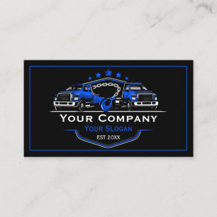 Tarjeta De Visita Empresa de Remolque Profesional, Servicio de Trans