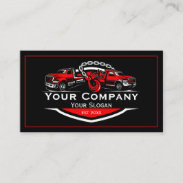 Tarjeta De Visita Empresa de Remolque Profesional, Servicio de Trans